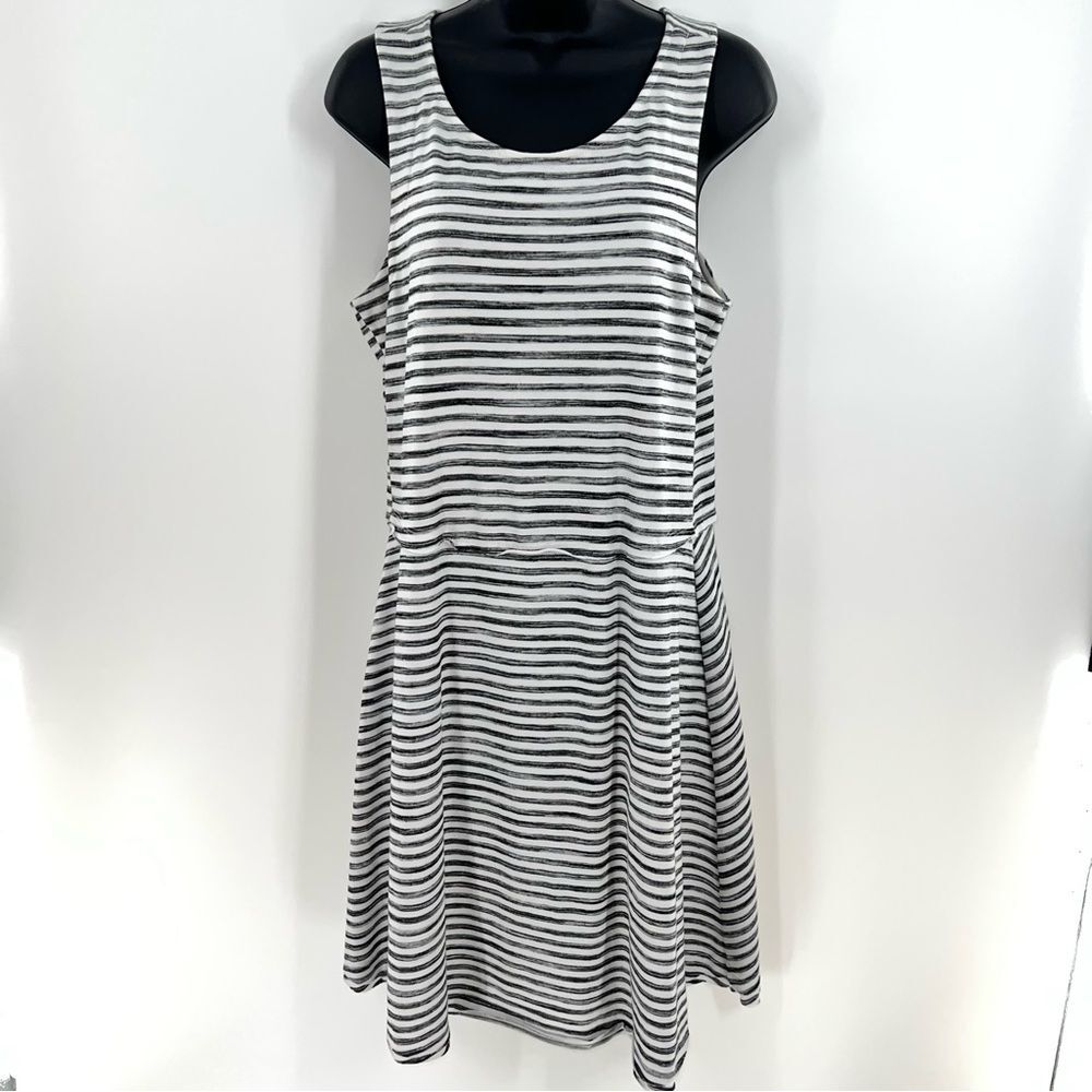 Thyme & Honey Women's Jersey Knit A-Line Tank Dress w/Horizontal Stripes-Size L